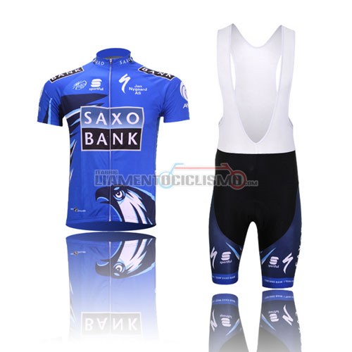 Abbigliamento Ciclismo Saxo Bank 2012 blu e nero