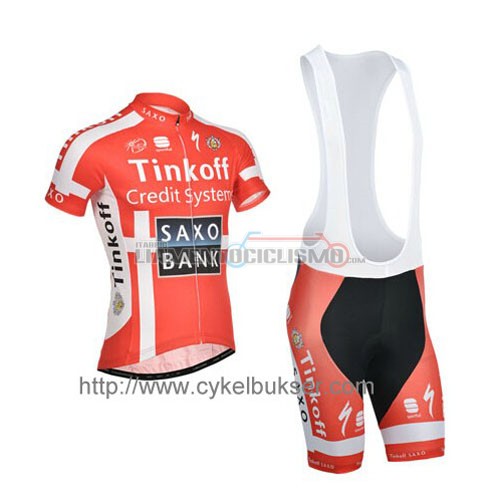 Abbigliamento Ciclismo Saxo Bank 2014 arancione e bianco