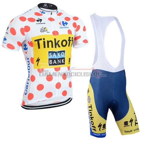 Abbigliamento Ciclismo Saxo Bank 2015 arancione e bianco