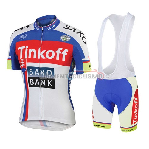 Abbigliamento Ciclismo Saxo Bank 2015 rosso e bianco