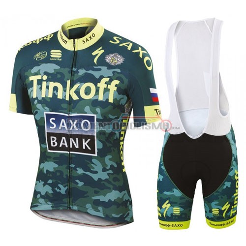 Abbigliamento Ciclismo Saxo Bank 2016 giallo e verde