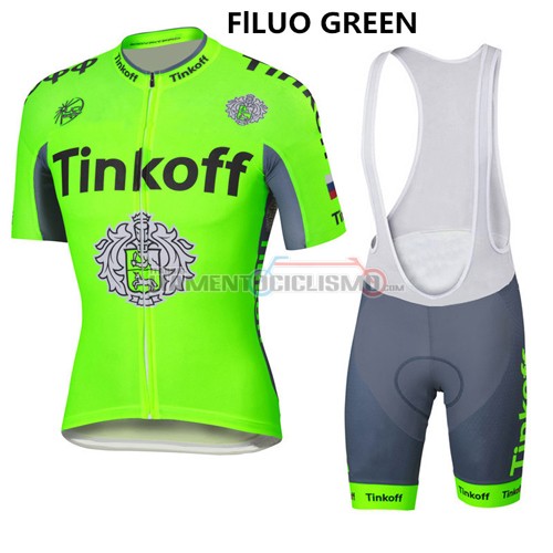 Abbigliamento Ciclismo Saxo Bank 2016 verde e grigio