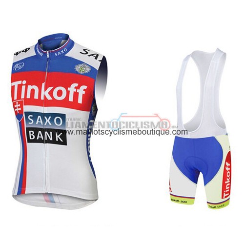 Gilet Antivento Saxo Bank 2015 bianco e rosso