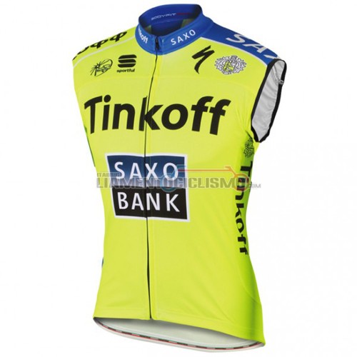 Gilet Antivento Saxo Bank 2015 giallo e blu