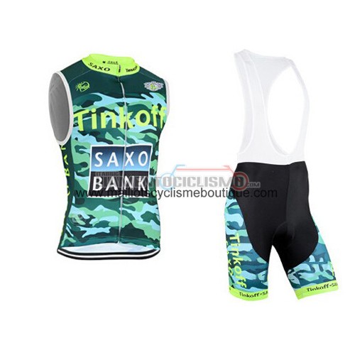 Gilet Antivento Saxo Bank 2015 nero e verde