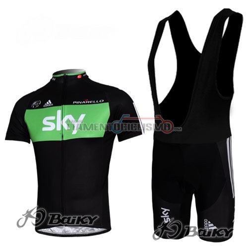 Abbigliamento Ciclismo Sky 2011 nero e verde