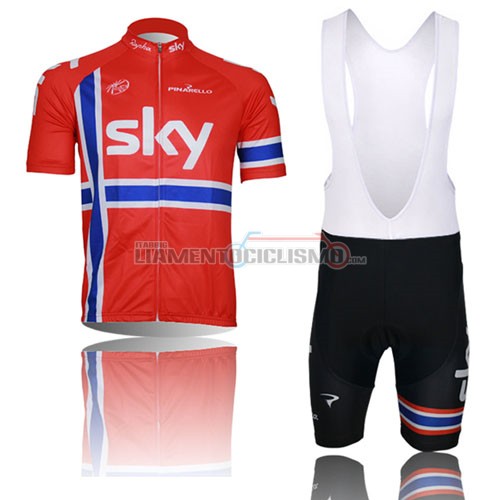 Abbigliamento Ciclismo Sky 2013 arancione e blu