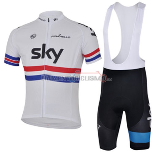 Abbigliamento Ciclismo Sky 2013 bianco e blu