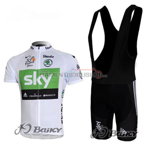 Abbigliamento Ciclismo Sky 2013 bianco e verde