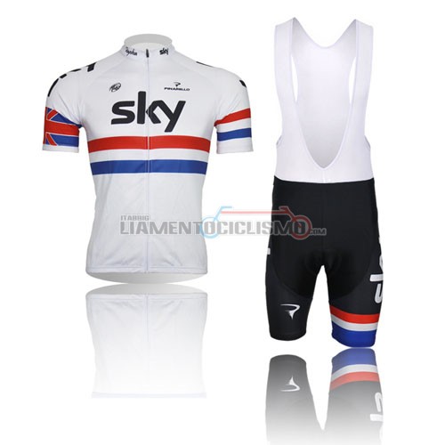 Abbigliamento Ciclismo Sky 2013 rosso e bianco