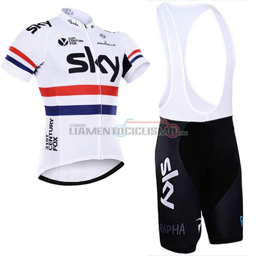 Abbigliamento Ciclismo Sky 2016 bianco e rosso