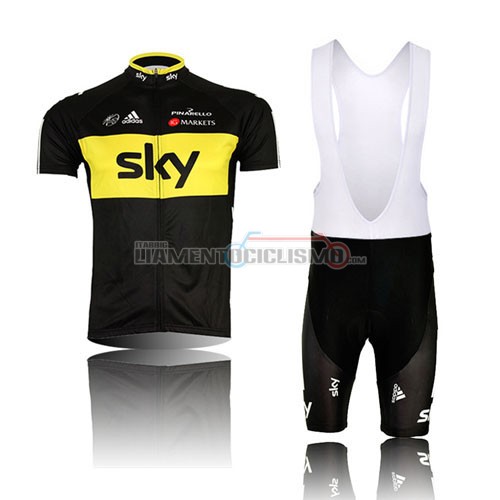 Abbigliamento Ciclismo Sky 2016 nero e giallo