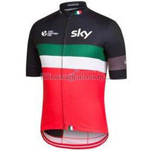 Abbigliamento Ciclismo Sky 2016 verde e rosso