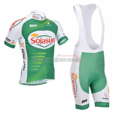 Abbigliamento Ciclismo Sojasun 2013 verde e bianco
