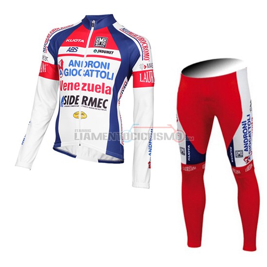 Abbigliamento Ciclismo Androni Giocattoli manica lunga 2015 bianco