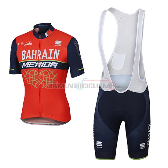 Abbigliamento Ciclismo Bahrain Merida 2017 rosso