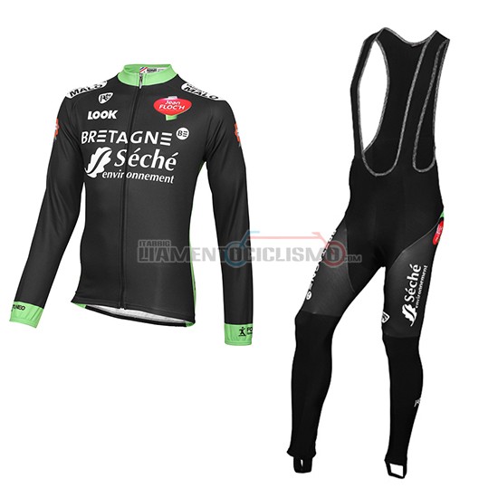 Abbigliamento Ciclismo Bretagne Seche Environnement Manica Lunga 2016 bianco