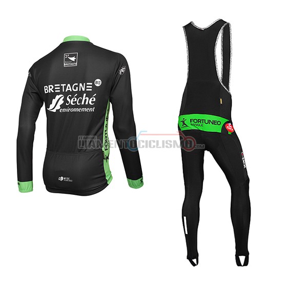 Abbigliamento Ciclismo Bretagne Seche Environnement Manica Lunga 2016 bianco 
