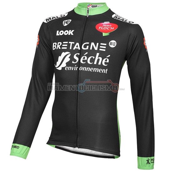 Abbigliamento Ciclismo Bretagne Seche Environnement Manica Lunga 2016 bianco 