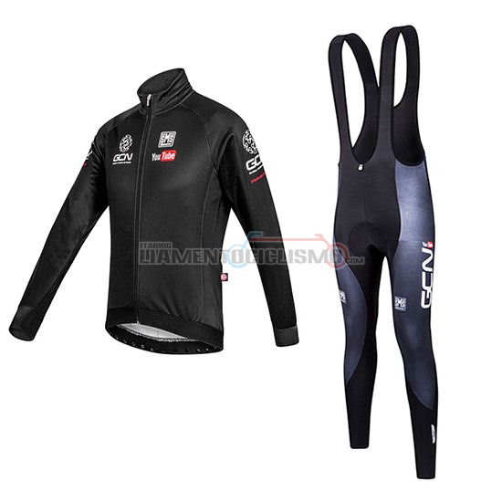 Abbigliamento Ciclismo Global Cycling Network Manica Lunga 2016 nero