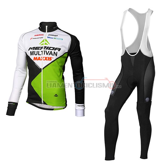 Abbigliamento Ciclismo Multivan Merida Manica Lunga 2016 verde e bianco