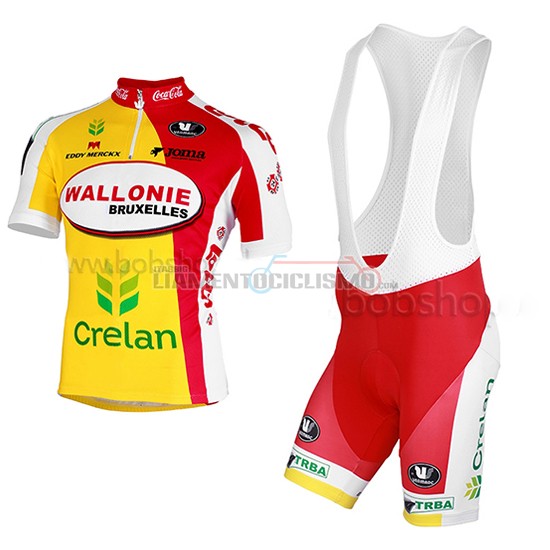 Abbigliamento Ciclismo Wallonie Bruxelles 2013 giallo e rosso