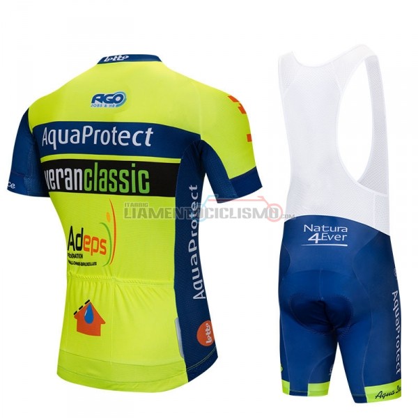 Abbigliamento Ciclismo AquaProject Manica Corta 2018 Verde Giallo