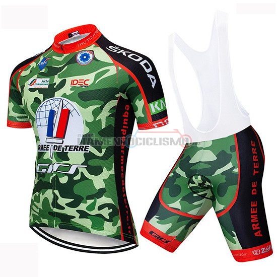 Abbigliamento Ciclismo Armee De Terre Manica Corta 2019 Camuffamento