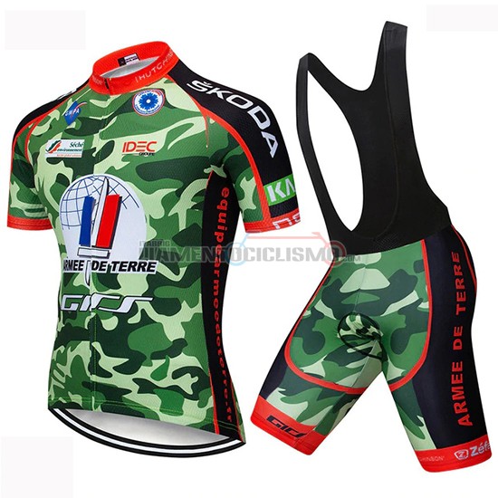 Abbigliamento Ciclismo Armee De Terre Manica Corta 2019 Camuffamento