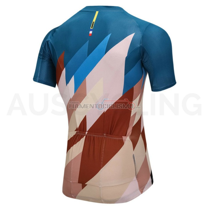 2018 Abbigliamento Ciclismo Mavic Manica Corta Blu e Marrone