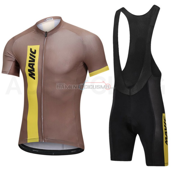 2018 Abbigliamento Ciclismo Mavic Manica Corta Marrone