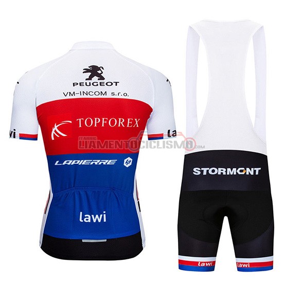 Abbigliamento Ciclismo Elkov Elektro Manica Corta 2019 Bianco Rosso Blu