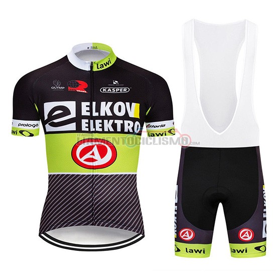 Abbigliamento Ciclismo Elkov Elektro Manica Corta 2019 Nero Verde