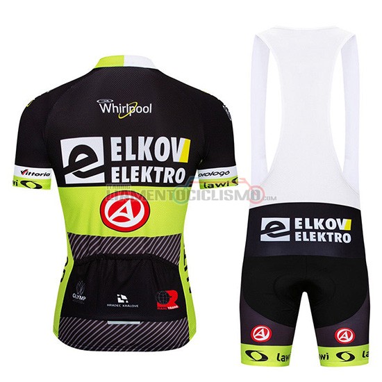 Abbigliamento Ciclismo Elkov Elektro Manica Corta 2019 Nero Verde