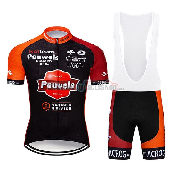 Abbigliamento Ciclismo Pauwels Manica Corta 2019 Nero Arancione