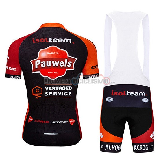 Abbigliamento Ciclismo Pauwels Manica Corta 2019 Nero Arancione