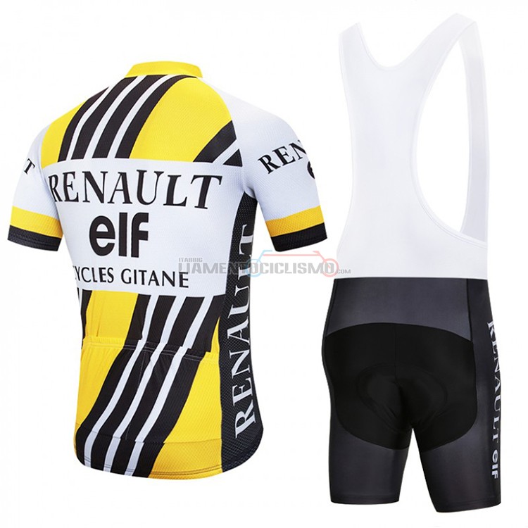 Abbigliamento Ciclismo Renault Manica Corta 2018 Giallo e Bianco