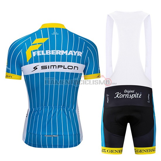 Abbigliamento Ciclismo XeNTis Manica Corta 2019 Blu Bianco