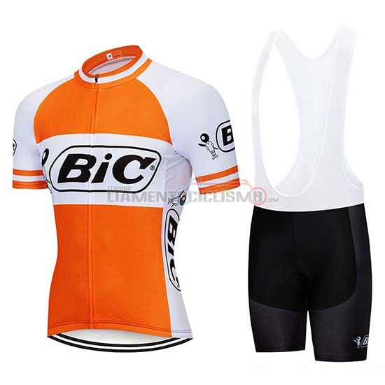 Abbigliamento Ciclismo Bic Manica Corta 2019 Bianco Arancione