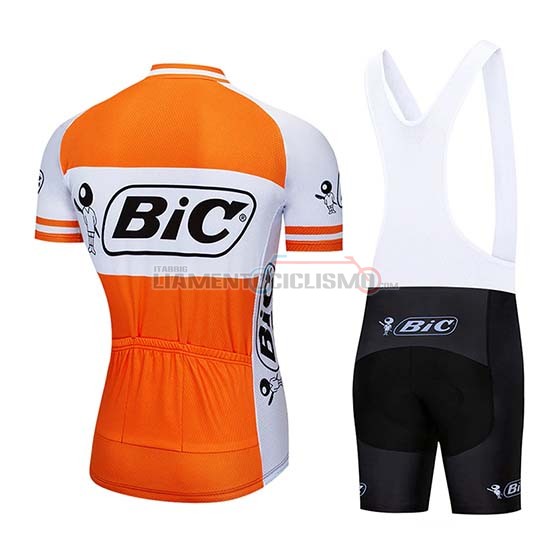 Abbigliamento Ciclismo Bic Manica Corta 2019 Bianco Arancione