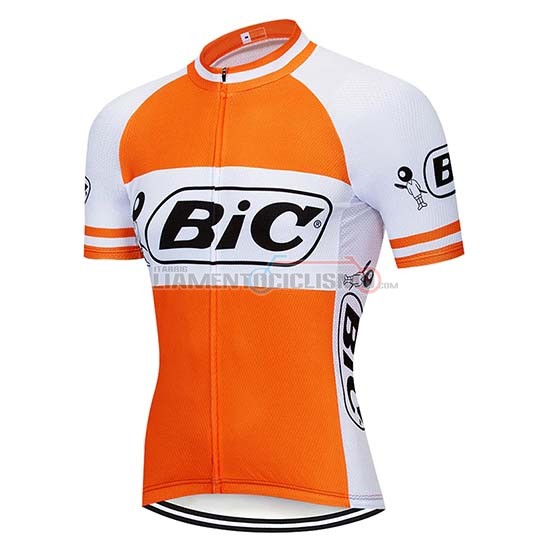 Abbigliamento Ciclismo Bic Manica Corta 2019 Bianco Arancione