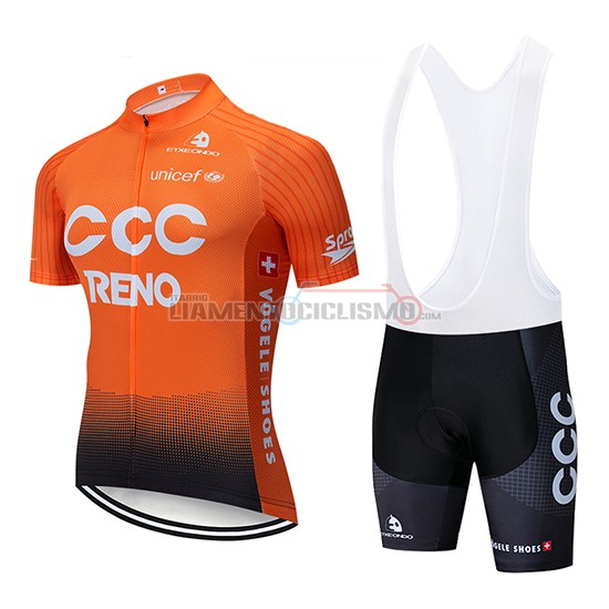Abbigliamento Ciclismo CCC Manica Corta 2019 Arancione