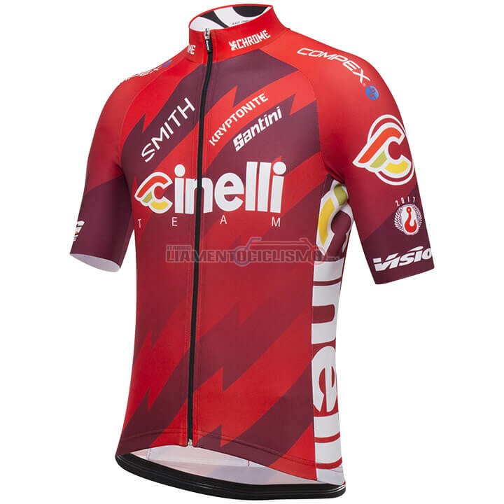 Abbigliamento Ciclismo Cinelli Manica Corta 2018 Spento Rosso