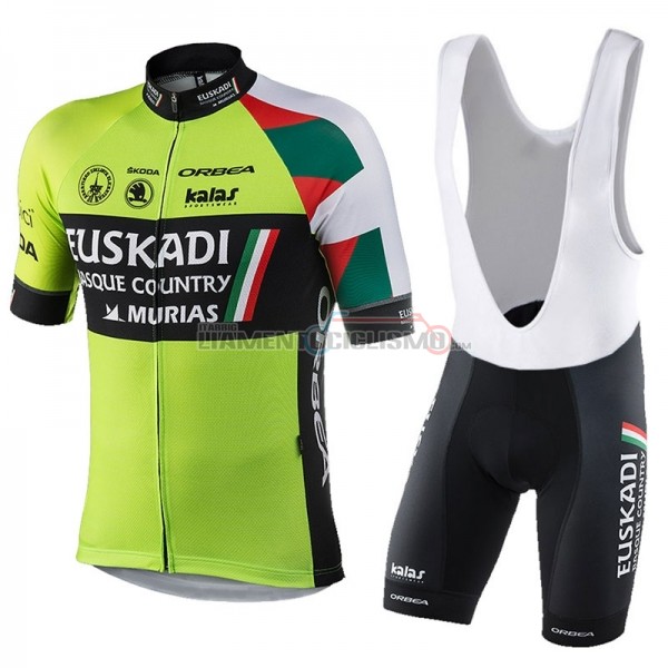 Abbigliamento Ciclismo Euskadi Murias Manica Corta 2018 Nero Verde