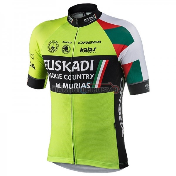Abbigliamento Ciclismo Euskadi Murias Manica Corta 2018 Nero Verde