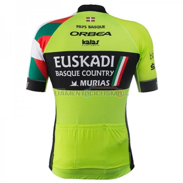 Abbigliamento Ciclismo Euskadi Murias Manica Corta 2018 Nero Verde