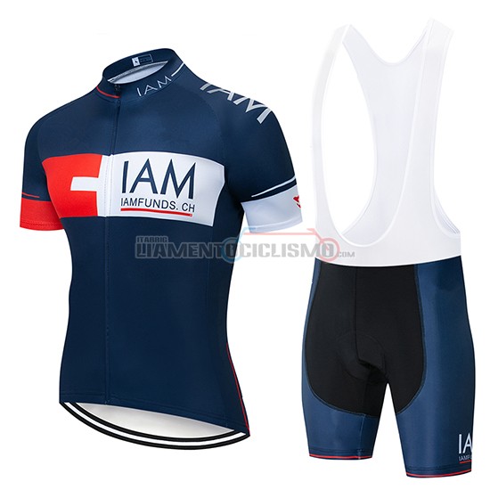 Abbigliamento Ciclismo IAM Manica Corta 2019 Blu Scuro