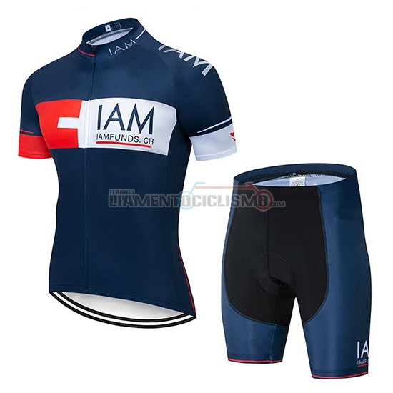 Abbigliamento Ciclismo IAM Manica Corta 2019 Blu Scuro