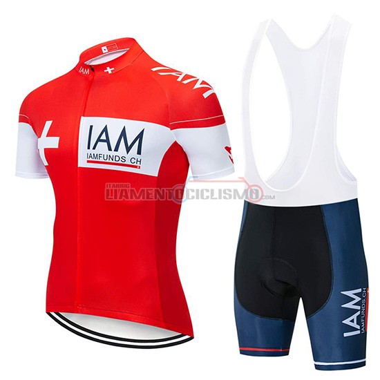 Abbigliamento Ciclismo IAM Manica Corta 2019 Rosso Bianco