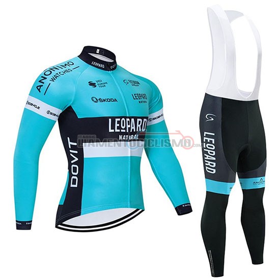 Abbigliamento Ciclismo Leopard Natural Manica Lunga 2020 Blu Nero